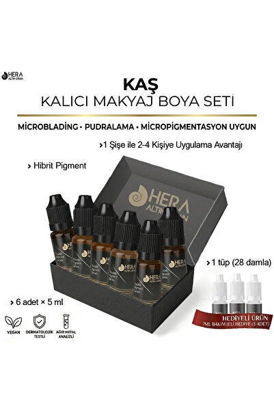 Hera Altın Oran 6x5ml Kalıcı Makyaj Ve Microblading Boyası