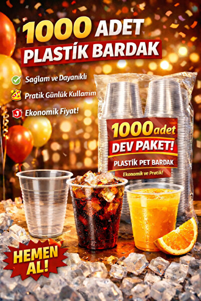 Enjoy Party Store Plastik Pet Bardak Otomat Bardağı 180 cc 1.000 Adet