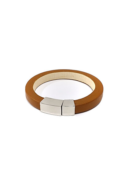 HER ŞEY NOTA www.herseynota.com Alfa Taba Genuine Leather Steel Men's Bracele...