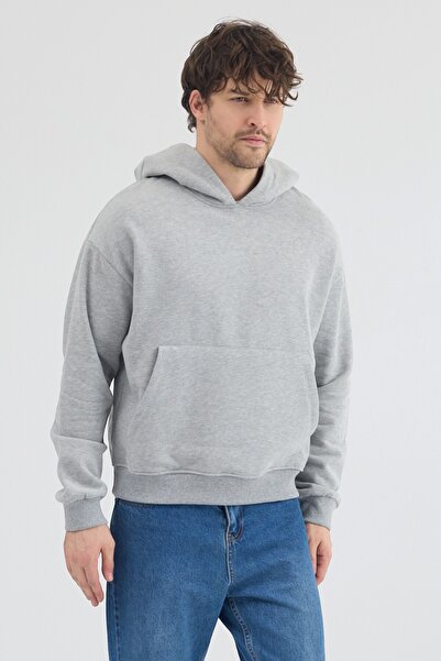 Fancy & Fun Unisex Oversize Geniş Kesim Pamuklu Yumuşak Dokulu 3 İplik Kapüşo...