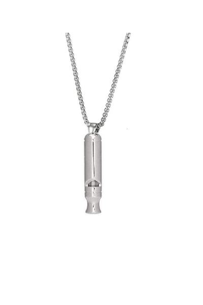 Herşey Nota قلادة حقيقية قابلة للاستخدام بصوت ديسيبل عالي من الفولاذ المقاوم ...