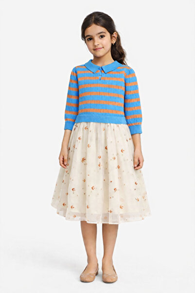Gingersnaps Girls' Striped Blouse Dress