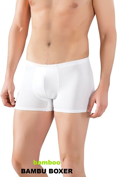 Generic Brand Boxer Luxdrm pentru bărbați din lycra de bambus, alb