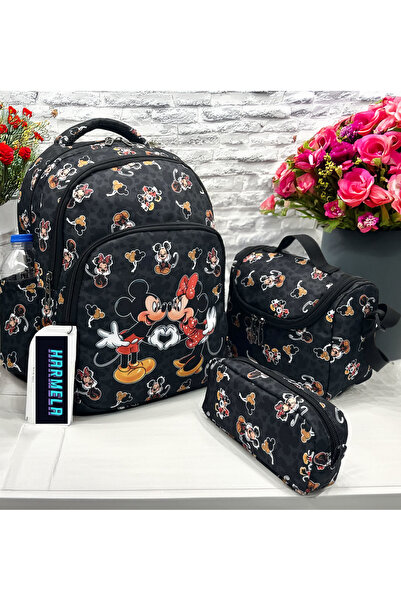 Bevitton First School Bag Character Patterned 3 Piece Set Girl's Primary Scho...