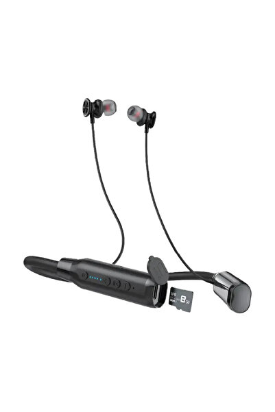Linktech H987 SD Kart Çift Cihaz Bağlantılı Boyun Asklı Bluetooth Kulaklık - ...