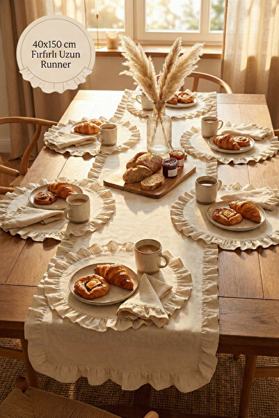 Morlay 7-предметний набір для сервірування столу з воланами 6 американських с...