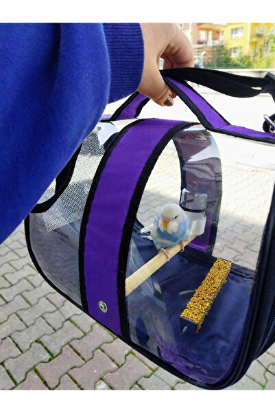 ENS PLASTİK Kuş Taşıma Çantası Tünekli ve Suluklu 32x22x20 (Kuş Kafesi Olan Ç...