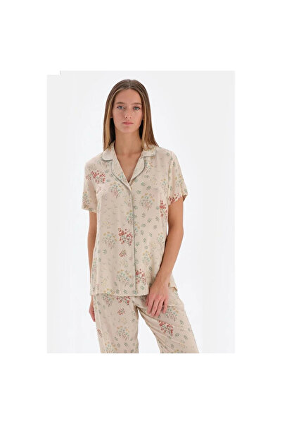 Eros 33550 Cotton Shirt Collar Front Buttoned Pajama Set
