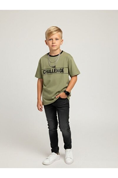 Zekids Tricou din bumbac scris pentru copii Challenge