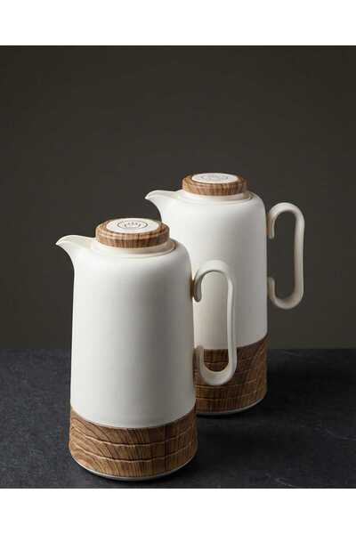 Storeway طقم ترمس للشاي والقهوة بتفريغ الهواء - 0.7 + 1.0 لتر