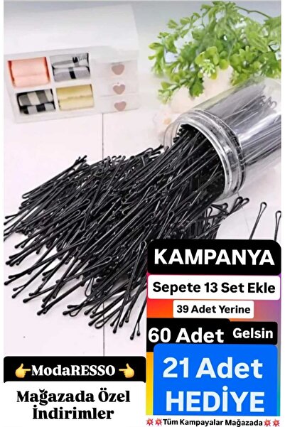 modares Kadın Siyah Tel Toka 3 Adet