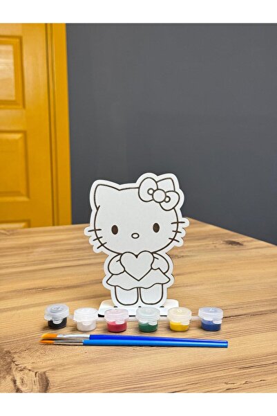 GKCREATİVE.CO Hello Kitty Boyama Seti Ahşap Mdf