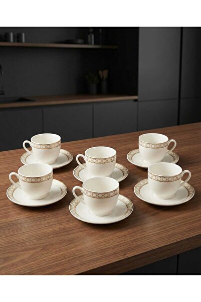 AR HOME 12 Piece Porcelain Coffee Cup Set