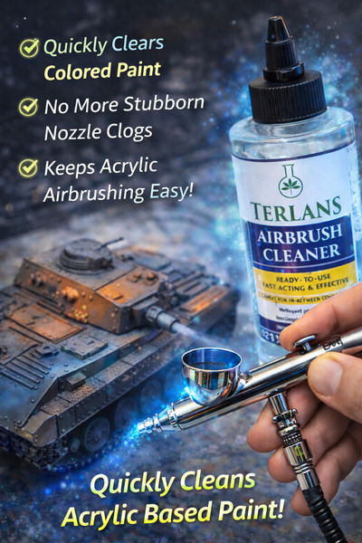 Terlans Airbrush Temizleyici 250 ml (Akrilik Boya) | Model Boyama için Airbru...