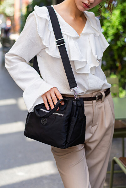 Sanmorris Şık ve Modern Çok Bölmeli Kadın El ve Omuz Çantası İş, Günlük ve Se...