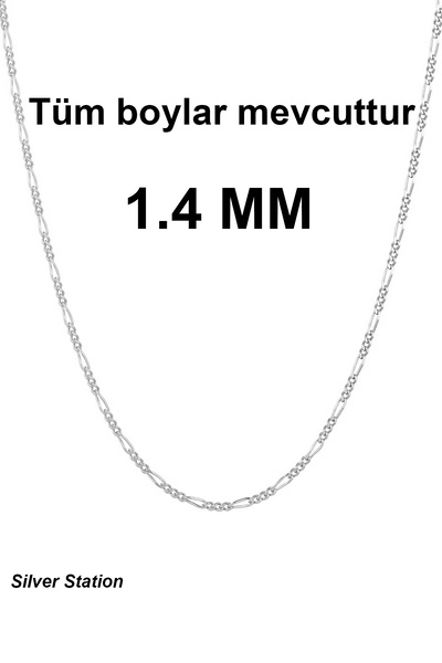 Silver Station 925 Ayar Gümüş Kolye Zincir 40-45-50-55-60-75 cm