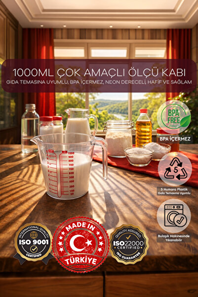 Sunplast Neon Dereceli Ölçü Kabi 1000 ml Fma03361