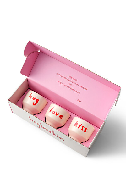 huglovekiss 3'lü Seramik Kupa Seti