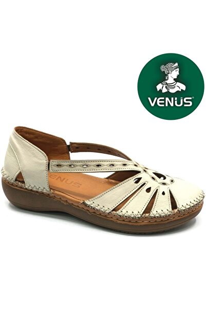 Venüs Sutnus Genuine Leather Comfort Orthopedic Women's Sandals Beige