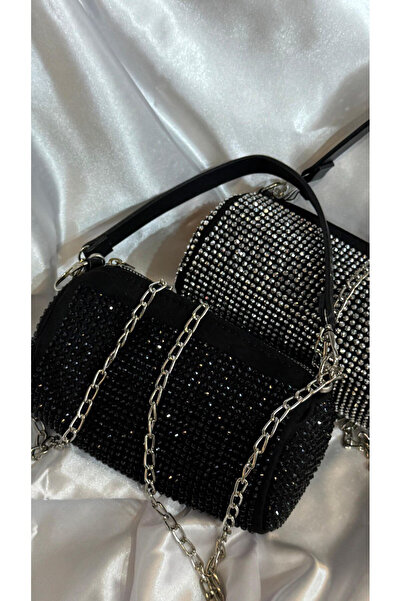 LOVELYSTORE Taşlı Kadın Abiye Çanta Kısa ve Uzun Askılı