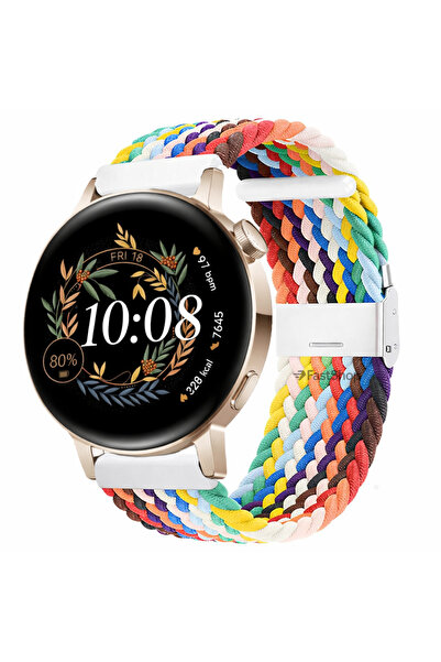 MMP SHOP Huawei Watch GT3 42mm / GT2 42mm Uyumlu 20MM Metal Klipsli Örgü Kordon