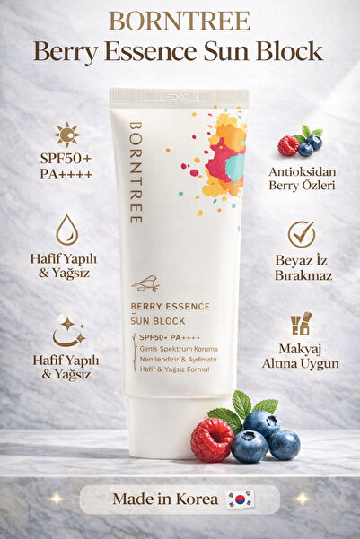 JEJUDO Berry Essence Sun Block SPF 50 PA++++ 50 ml – Leke Karşıtı, Nemlendiri...