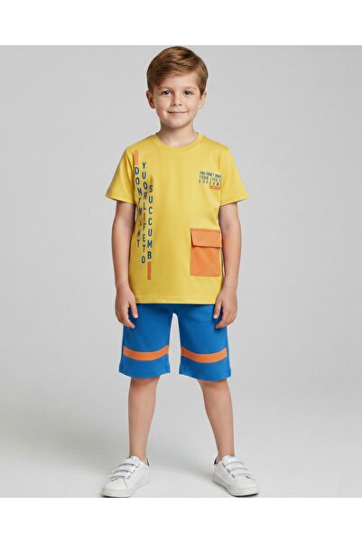 voyyo kids baby BĂIAT 2-14 ANI VARĂ TRICOU ȘI PANTALONI SCURTURI SET DE SUS