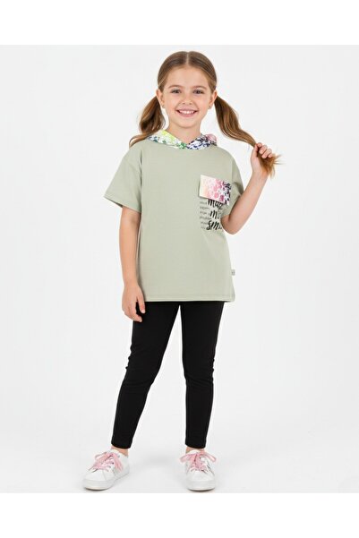 Egelite PANTALON DE VARĂ PENTRU FETE 6-7-8-9-10 ANI CU GLUGĂ CU JAMBIE DE VARĂ