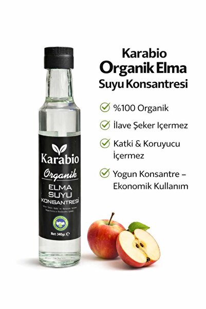 karabio Organik Sertifikalı Elma Suyu Konsatresi 340 ml