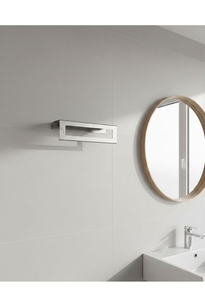 Dersel Dekor Modern Organizer Stainless Wall Kitchen Indoor Shelf Towel Hanger Metal Bathroom Shelf and Towel Holder