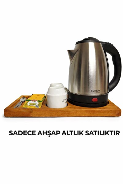 AR&MA WOOD 1 Adet Kettle Sunum Tepsisi, Otel Sunum Tepsisi, Fincan Çay Altlığ...