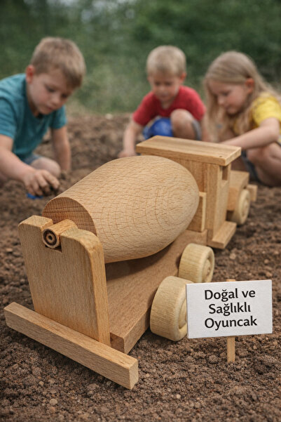 Woodceet AHŞAP KAMYON MİKSER ÇİFT DİNGİL