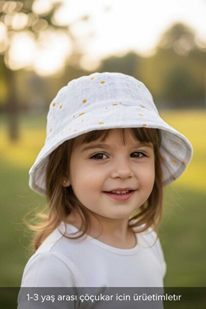 Aware Time Kitti 1-3 Yaş Kız Bebek&çocuk Yazlık Fötr Şapka
