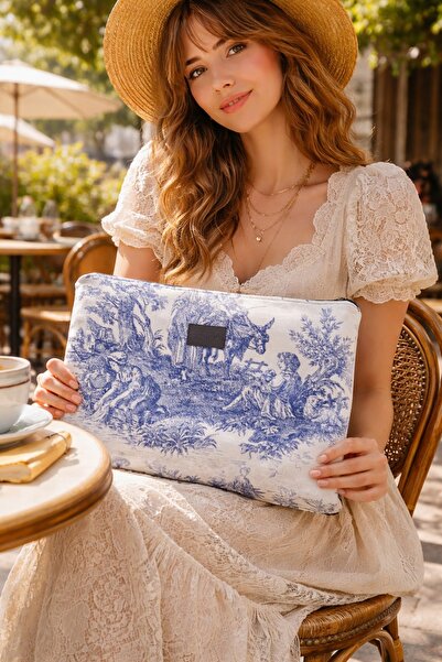 Goshıkı French Porcelain Patterned 14.5 Inch Notebook Bag Compatible with Lap...