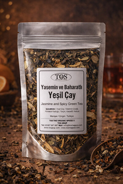 TOS The Organic Spices شاي أخضر بالياسمين والبهارات 100 جرام (1. الجودة)