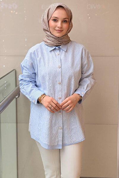 Ghisa Lace Striped Front Shirt