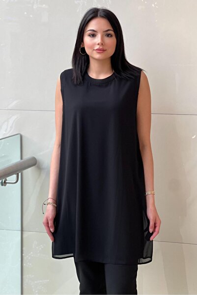 FUAT GÜRSEN Fuat Gürşen Αμάνικο σιφόν με ριβάνι