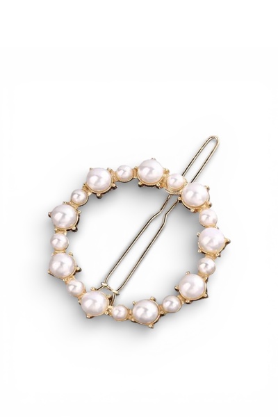 SHEKER HOME Μεταλλική πλαϊνή πόρπη Gold Pearl