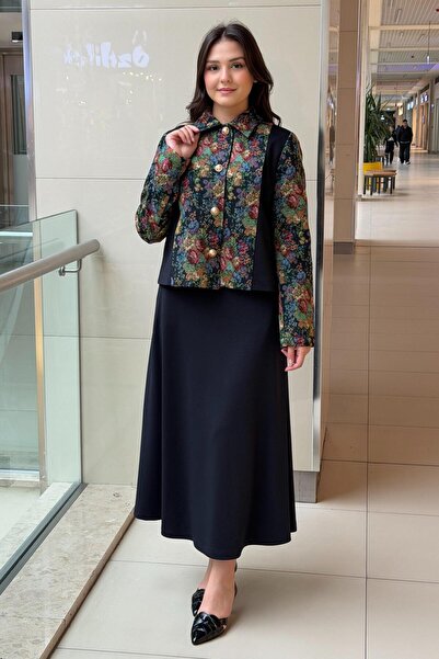 Ghisa Tablo Desen Gömlek Etek Takım