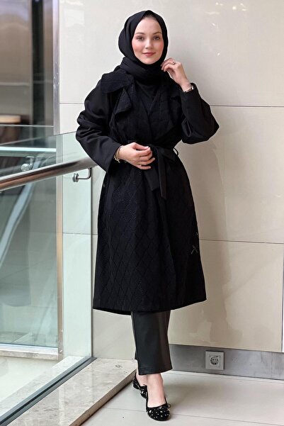 Ghisa Kruvaze Yaka Baklava Desen Kuşaklı Kap