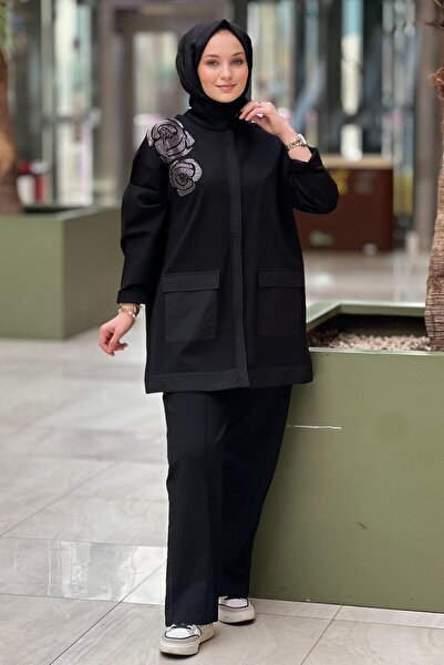 Ghisa طقم بنطلون بجيب كتف