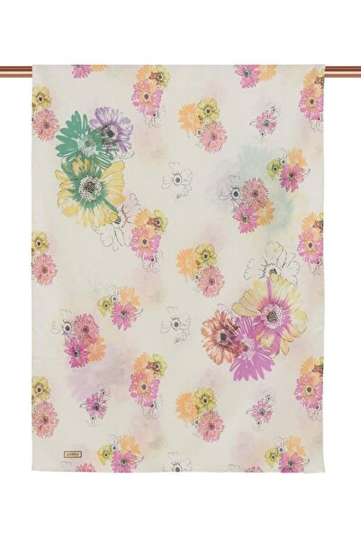 ipekevi 1340 șal din bumbac cu o singură floare