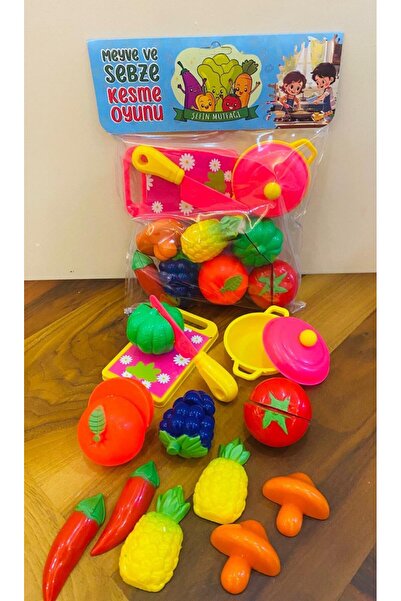 Magicway لعبة تقطيع الفواكه والخضروات مع شريط فيلكرو، 17 قطعة، أدوات مطبخ تعل...