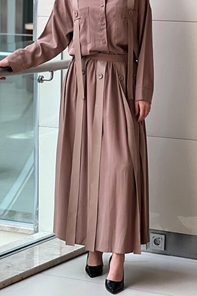 Ceremony Fusta cu franjuri din piele Anjelik