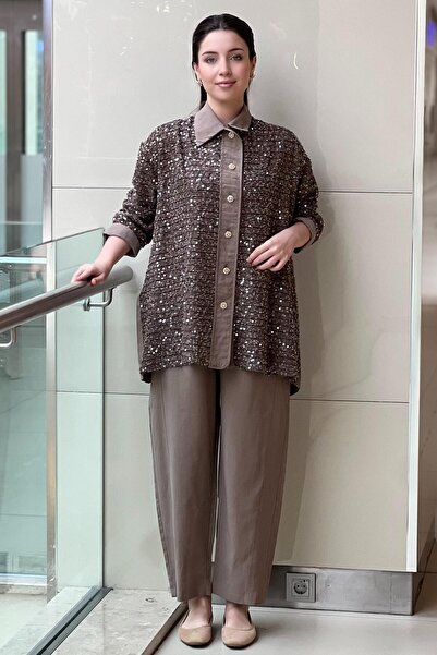 Ghisa Pul Payet Gömlek Pantolon Takım