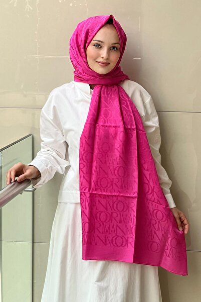 Imannoor 3046 Signature Monogram Μαλακό Ζακάρ Σάλι 70x200