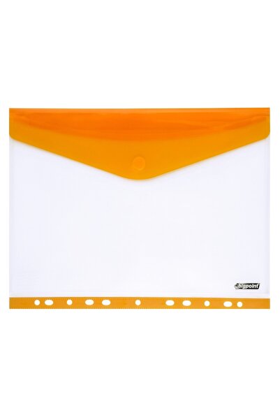 Bigpoint ملف بـ 11 فتحة مع شريط فيلكرو جانبي مقاس A4 برتقالي × 12 قطعة