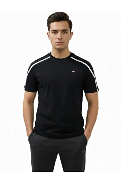 Tommy Hilfiger T-Shirt Trim Mw0Mw27573 Tmavomodrá Regular Fit