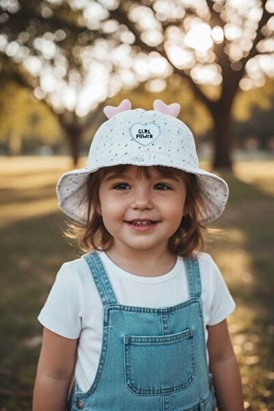 Aware Time Kitti 1-3 Yaş Kız çocuk Figürlü Yazlık Fötr Şapka