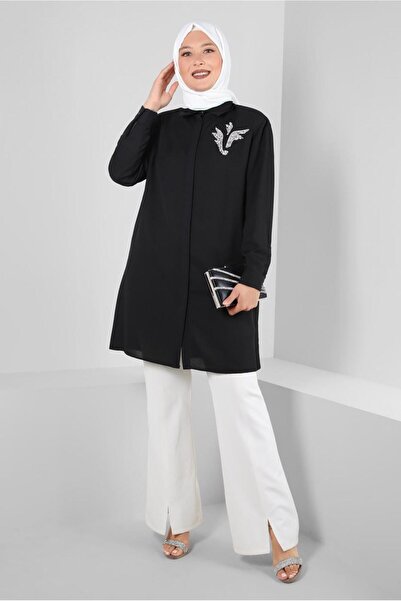 Alvina طوق القميص بتفاصيل حجرية 20233